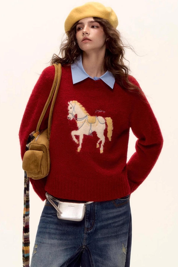 Lucky Pony Wool Sweater