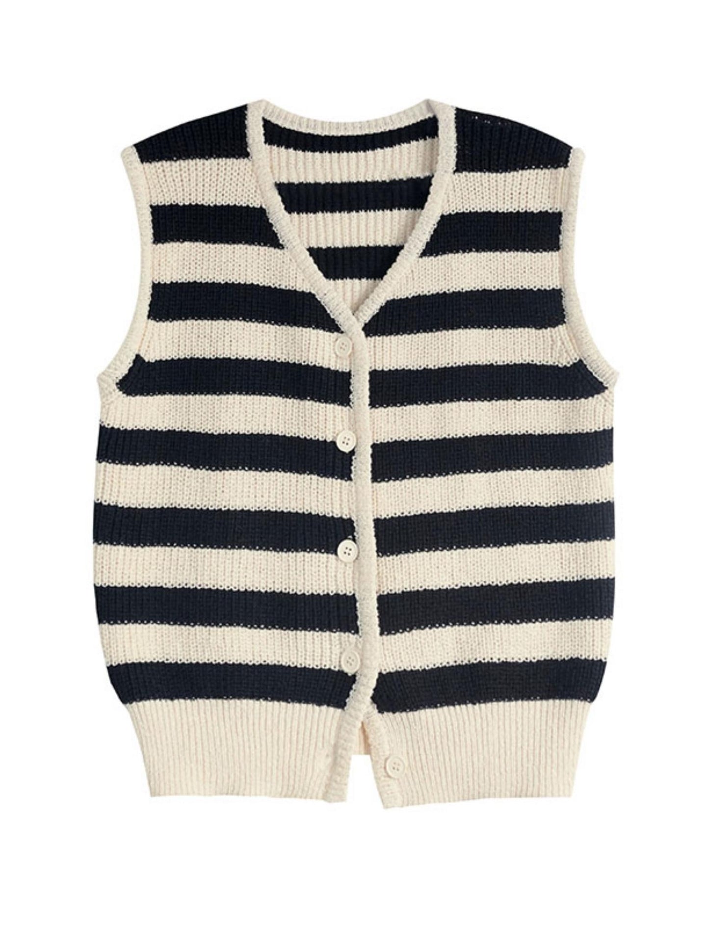 Fashionable Silk Shoulders Knit Vest