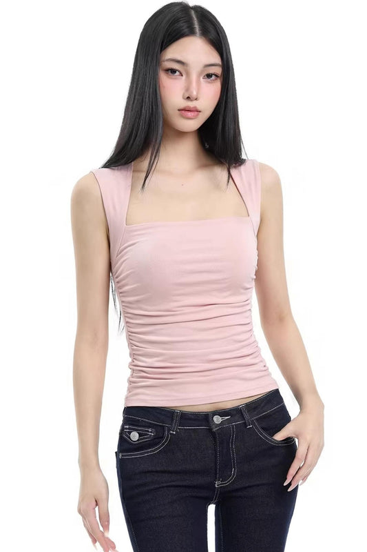Black Slim-Fit Sports Top