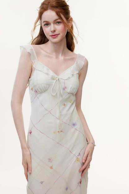 Lightweight V-Neck Chiffon Dress