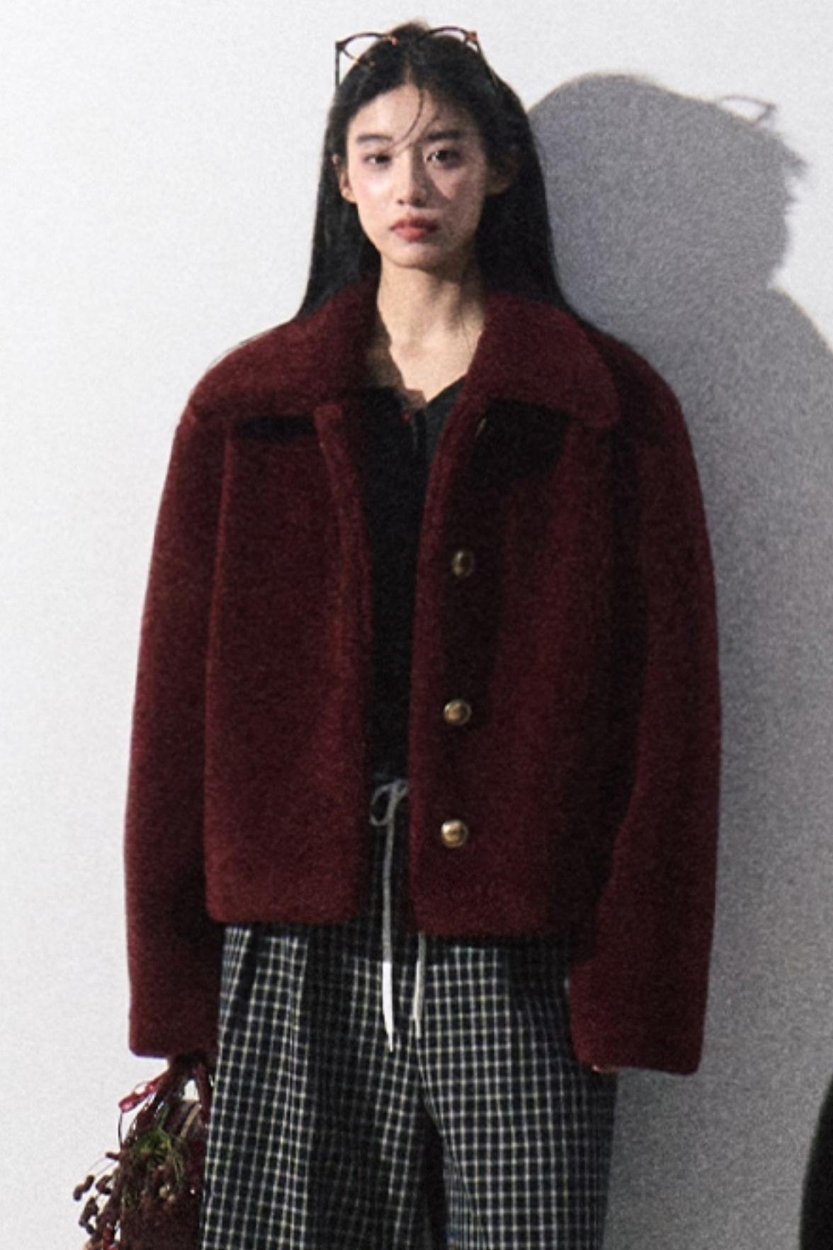 Encore Red Fashionable FURM JACKET