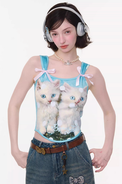 Soft Candy Polka Dot Top