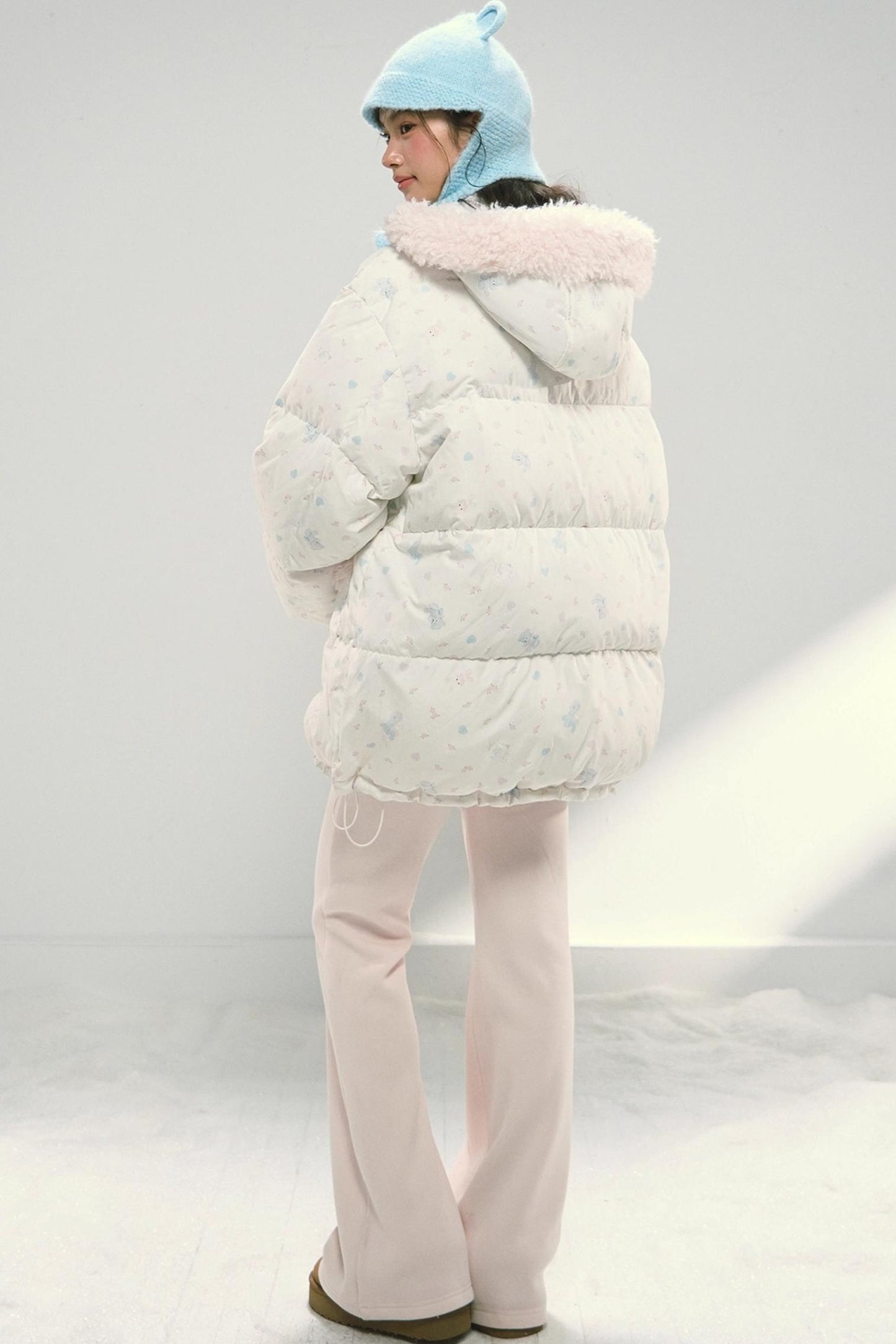 Pink Fleece Skinny Pants