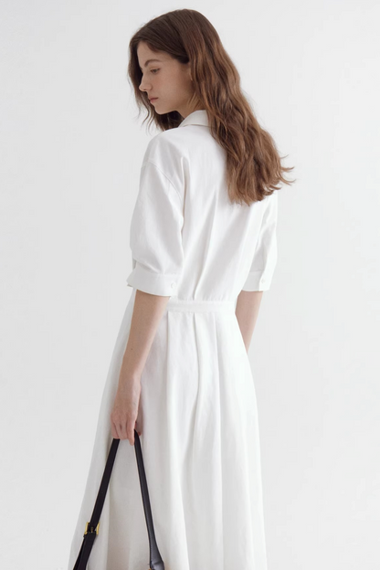 Shirt Collar A-Line Dress
