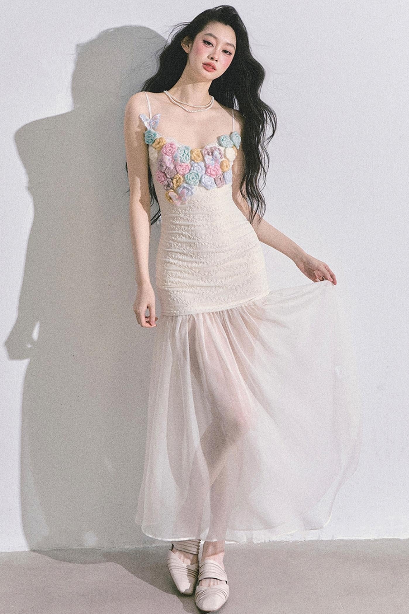 Autumn Floral Slip Dress Set-Up