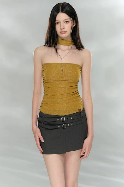 Asymmetrical Belted Skirt