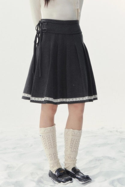 Late Love Letter Woolen Skirt