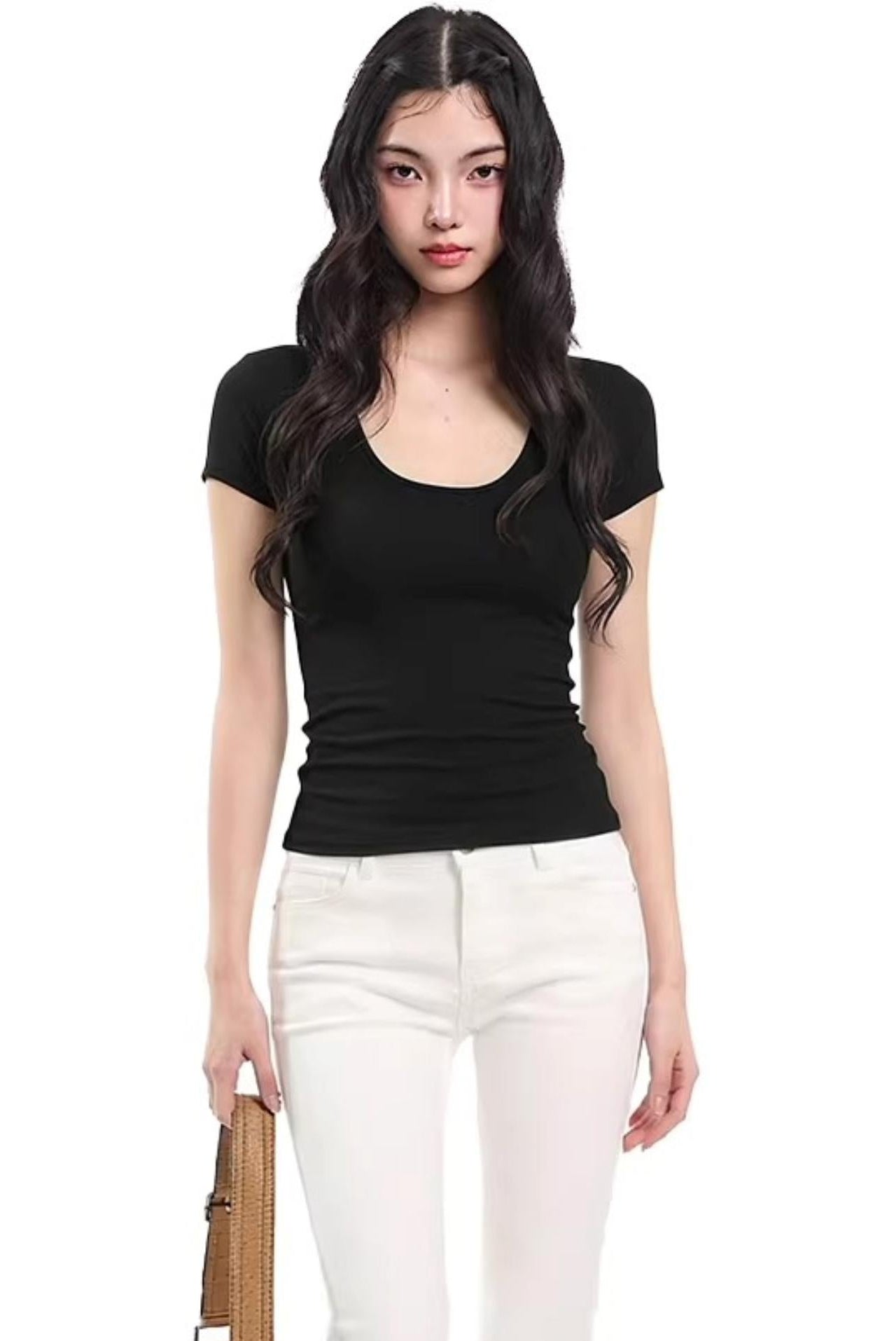 Simple Black Slimming Top