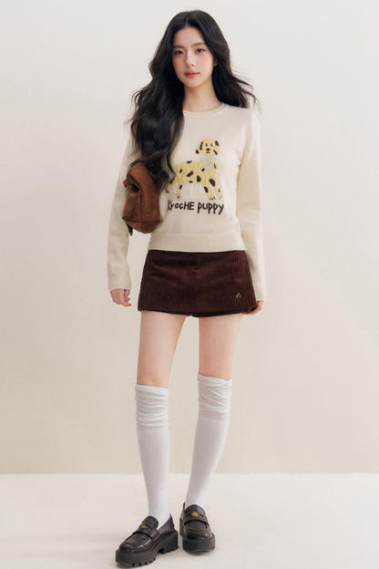 Luxury Corduroy A-Line Skirt