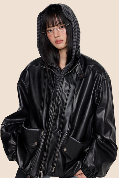 Autumn Vintage PU Leather Jacket