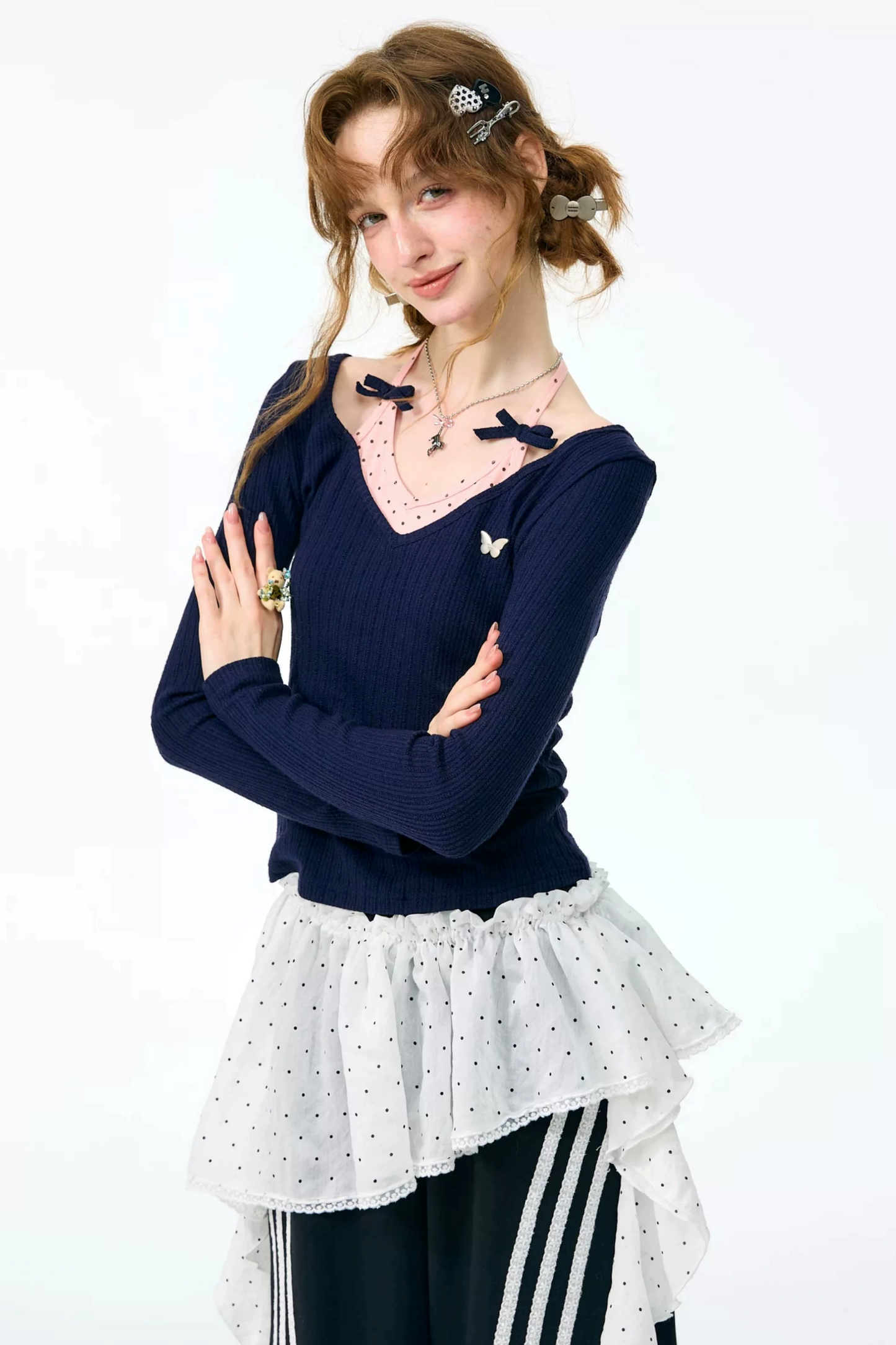 Autumn Polka Dot Halter Top