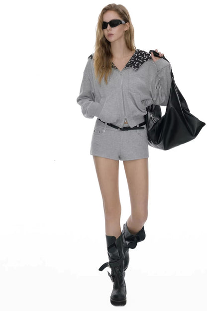 Leopard Print Hooded Jacket