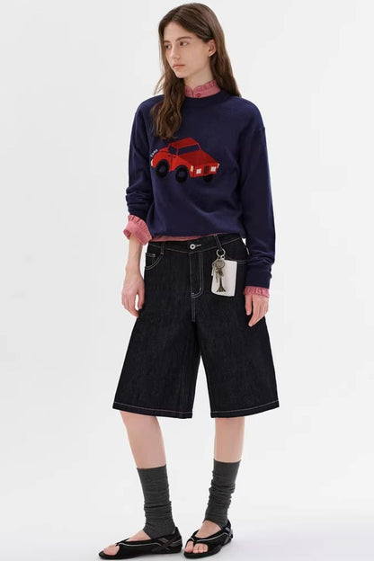 Sheep Wool Jacquard Sweater