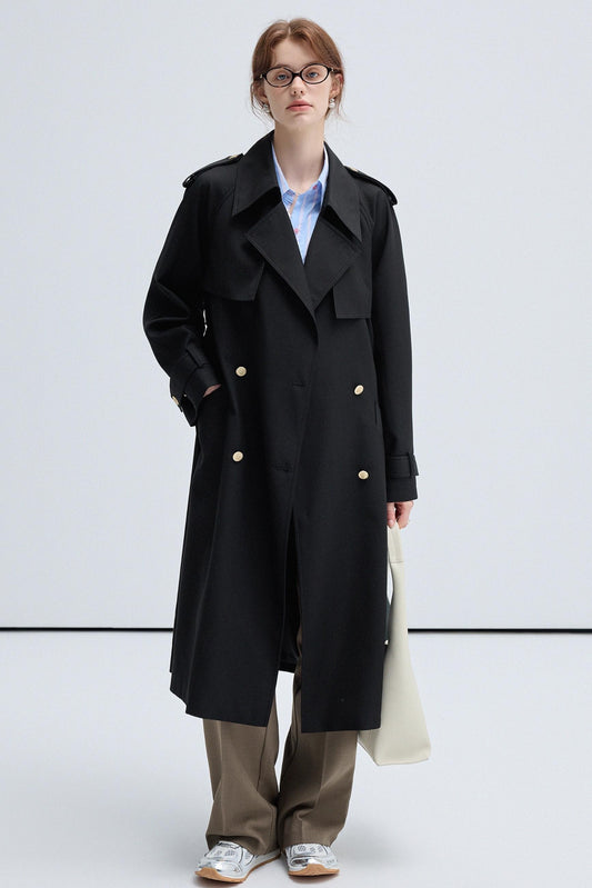 Double Breasted British Trench Coat