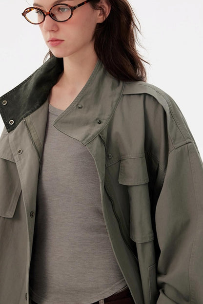 Texture Pocket Trench Coat