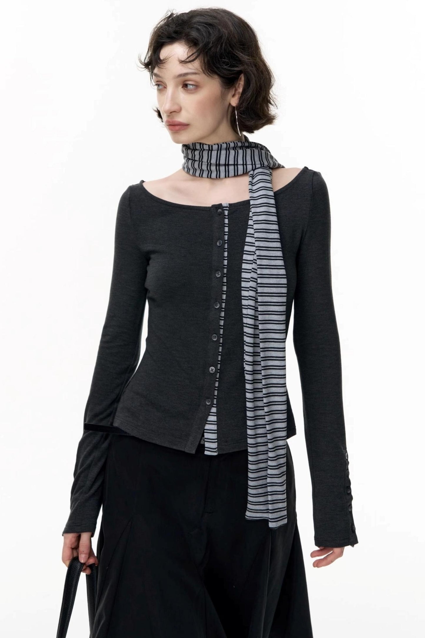 Off-the-Shoulder Striped Tops