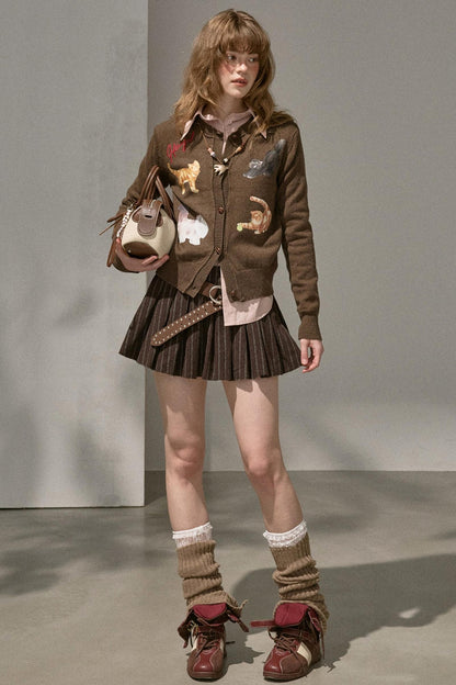 Sweet Kitten Knitted Cardigan