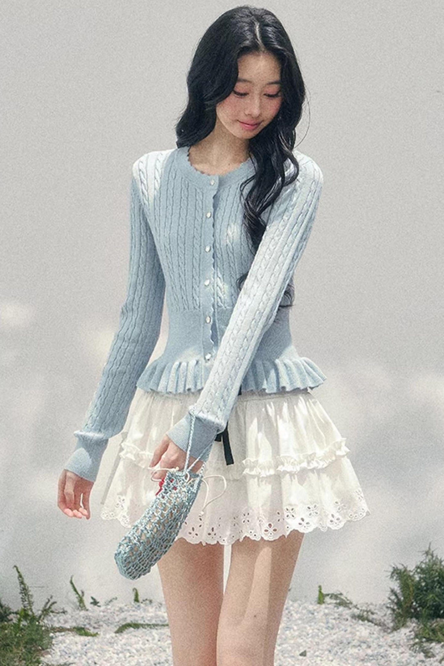 Pearl Soft Ode Ruffle Sweater