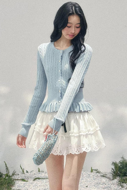 Pearl Soft Ode Ruffle Sweater