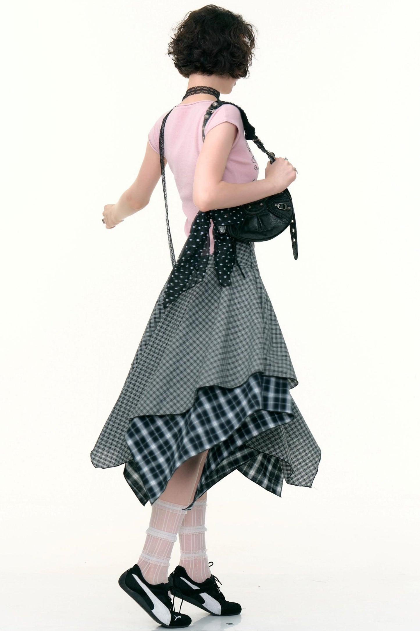 American Vintage Butterfly Print V-Neck T-shirt