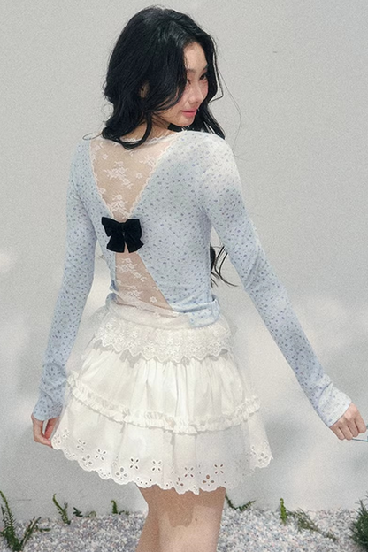 Spring White Half-Skirt