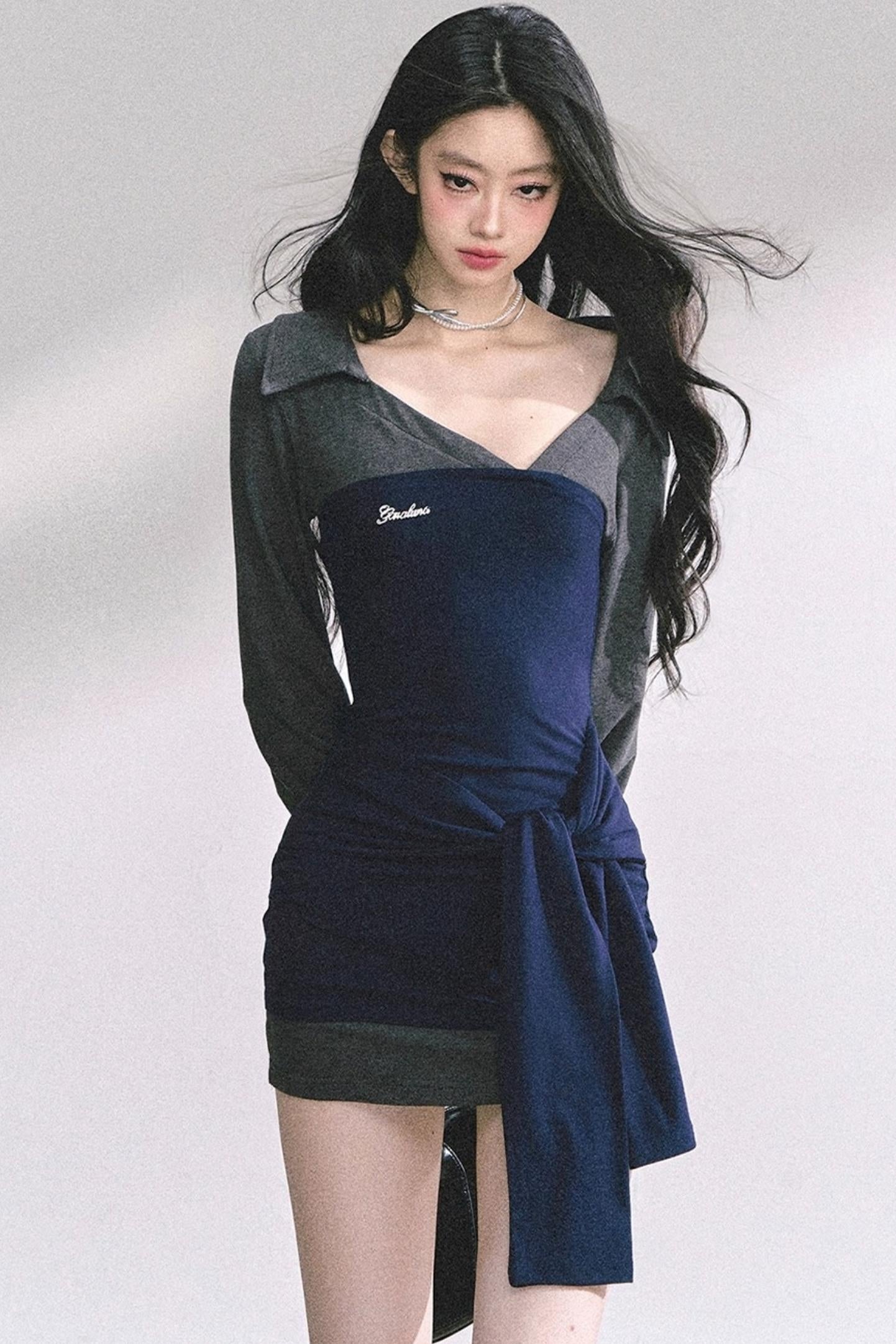 V-Neck Slimming Dress