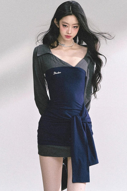 V-Neck Slimming Dress