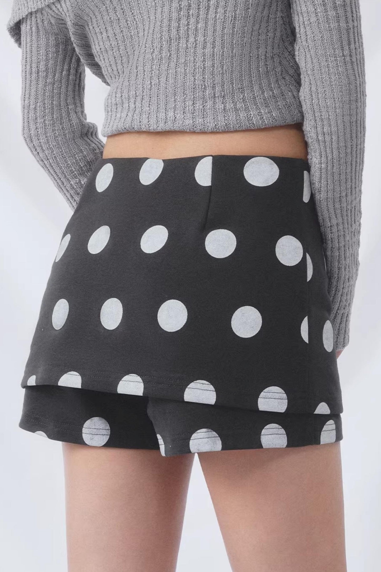 Retro Polka Dot Culottes Skirt