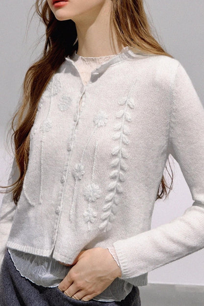 French Knitted Sweater Cardigan