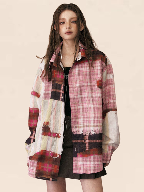 Plaid Long Sleeve Sunscreen Shirt