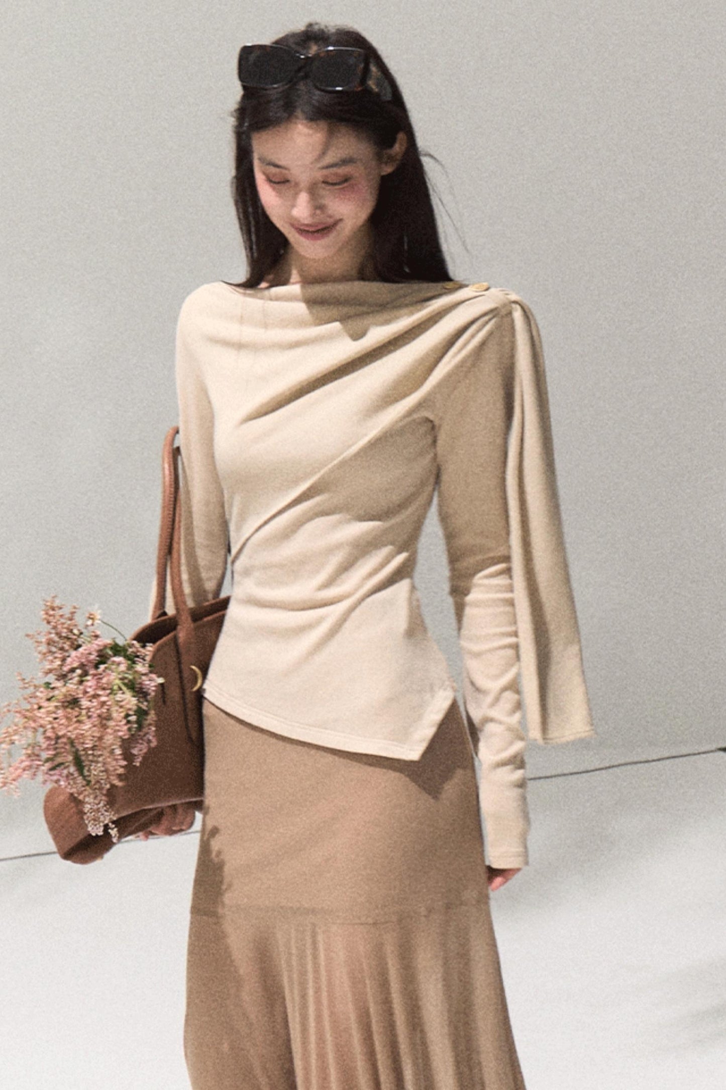 Ancient Shrine Long Sleeve Knit Top