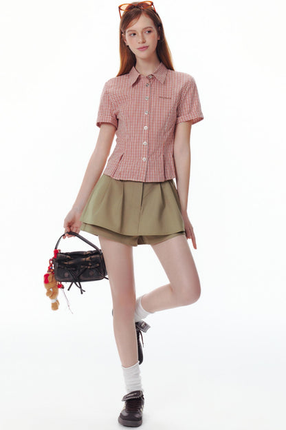 Summer Encounter Pink Check Shirt