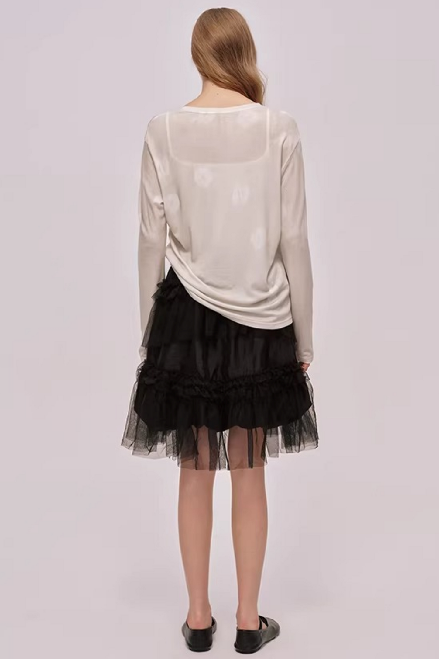 Pull romantique en lyocell et laine