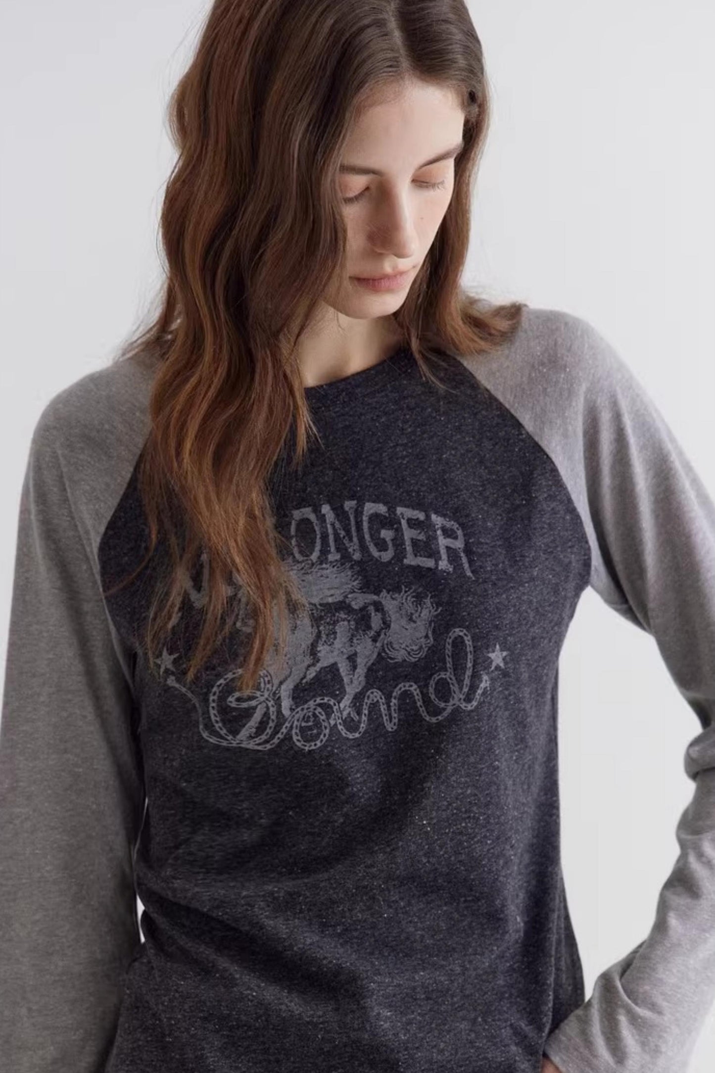 Textured Color-Blocked Raglan Top