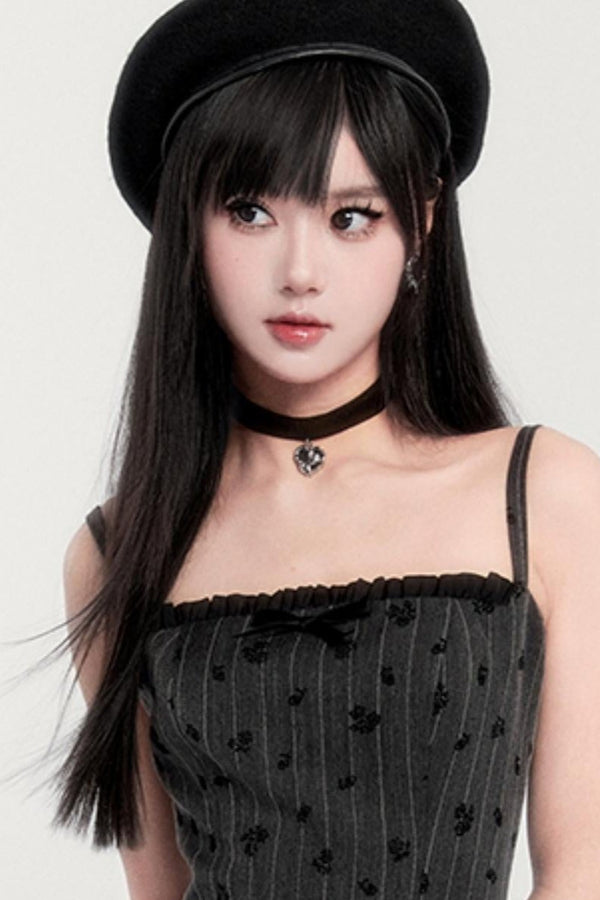 조절 가능한 고딕 벨벳 초커 