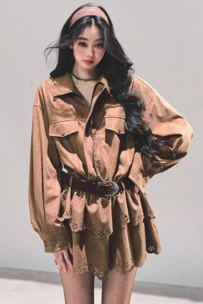 Cowhide Velvet Winter Dress