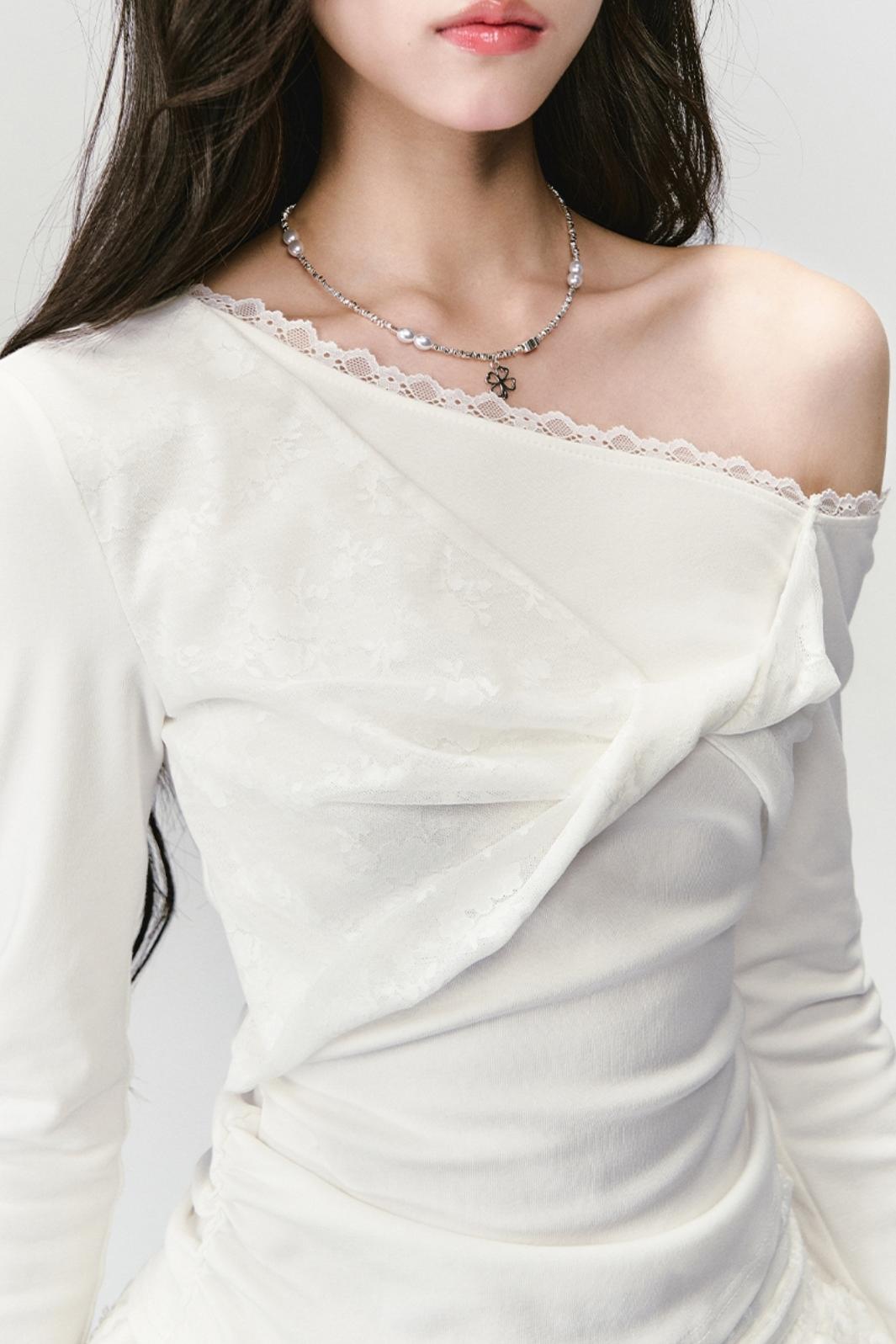 White Lace Made Shirt