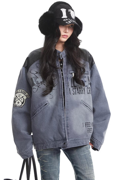 American Retro Blue Denim Jacket