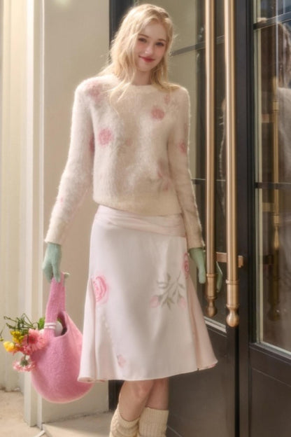 Milky Way Wool Sweater & Skirt Set-Up