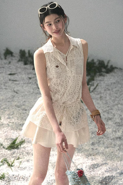 Lace Hollow-Out Summer Top