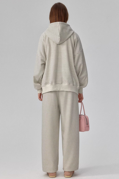 Off-White Striped Hooded Jacket Set-Up