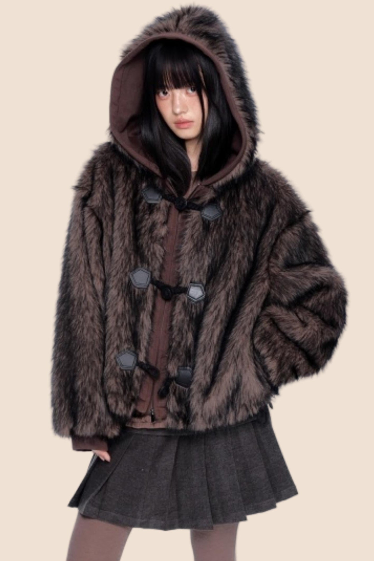 Faux Fur Hooded Jacket