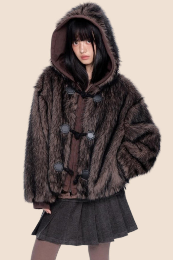 Faux Fur Hooded Jacket