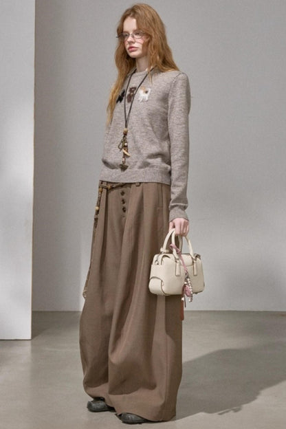 Faux Mink Fur Knit Sweater