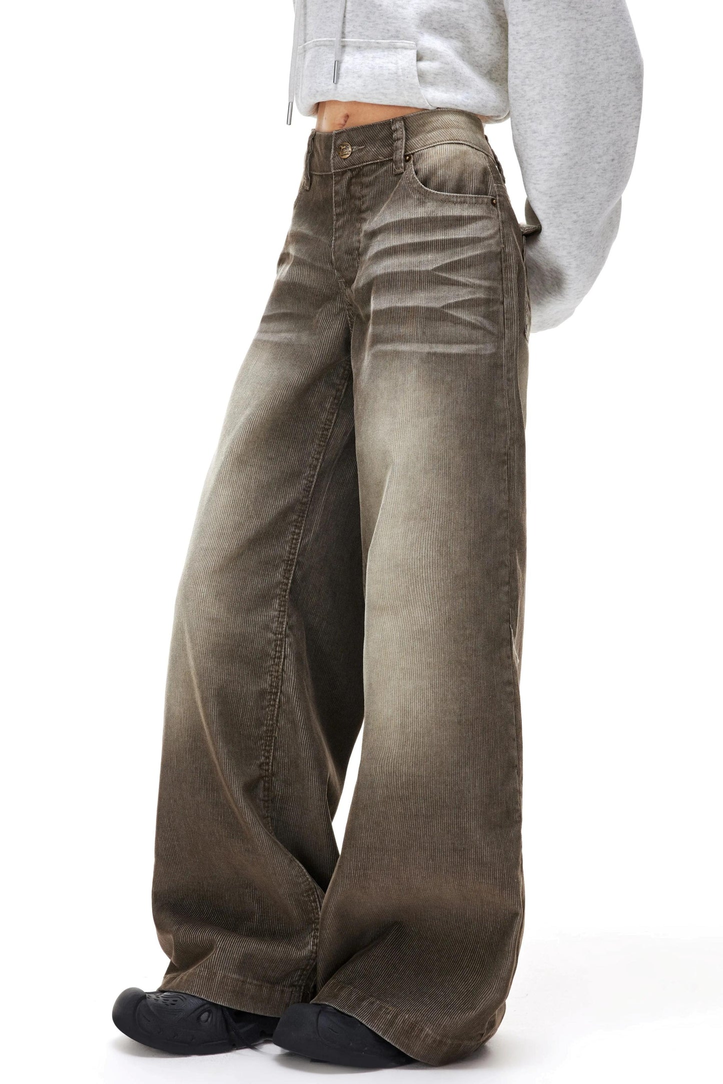 Retro Washed Corduroy Pants