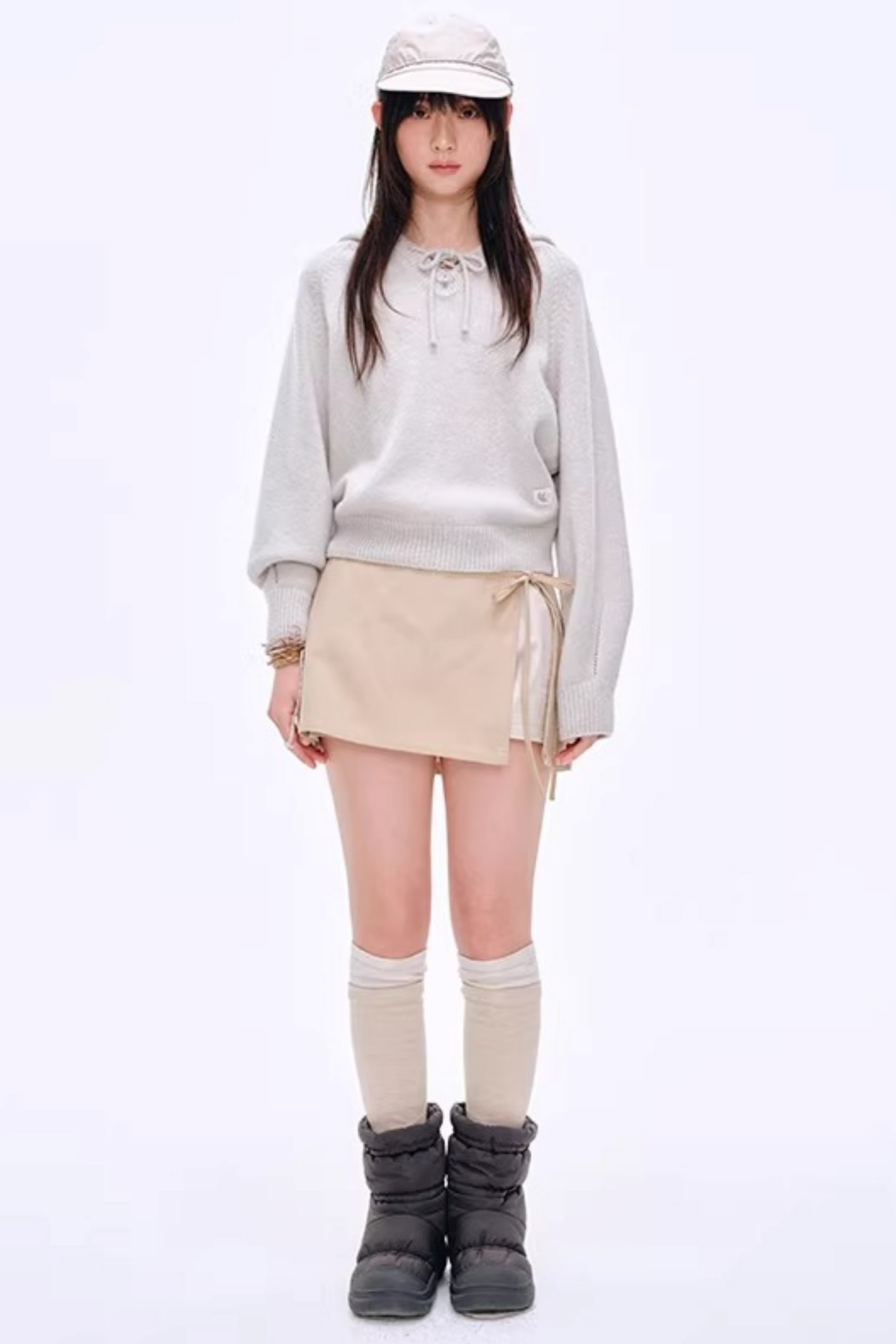 Side Slit Hip-Hugging Skirt Pants