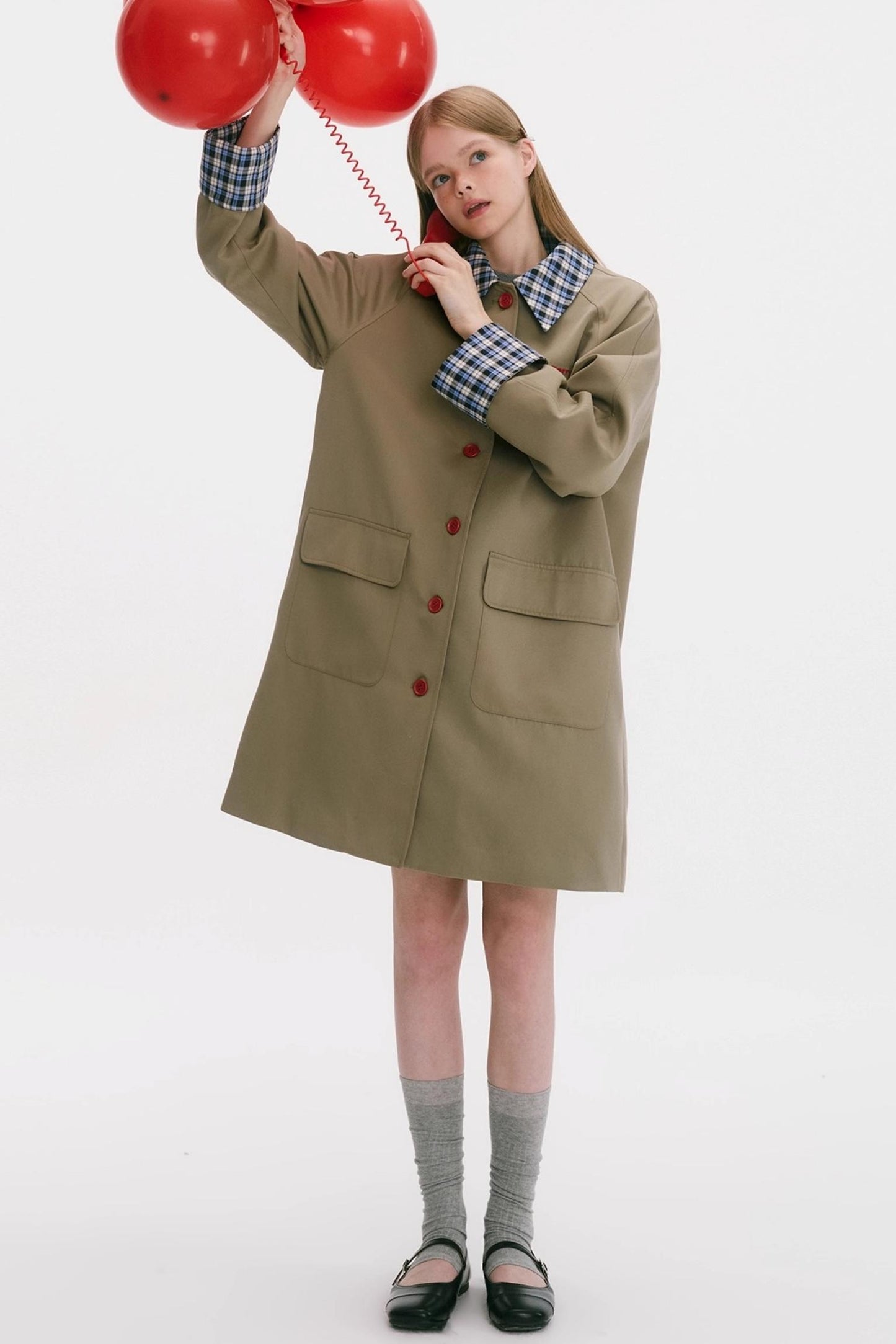 Vintage Plaid Long Coat