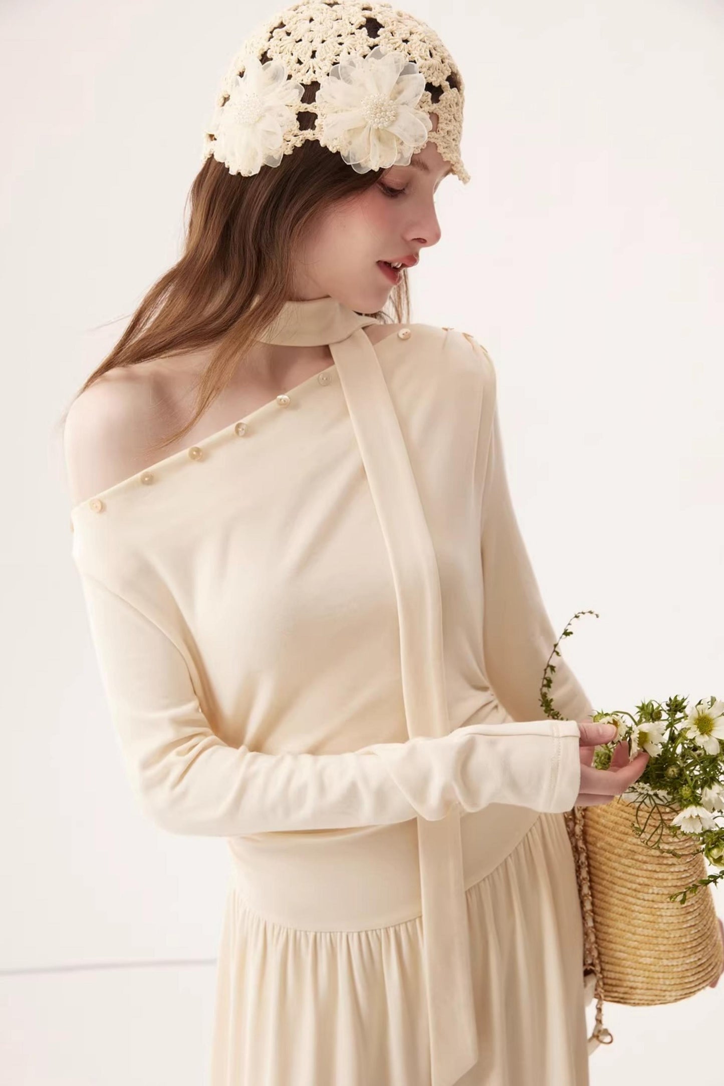 Off-Shoulder Knit Dress