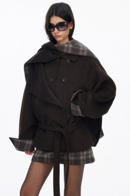 Asymmetrical Wool Coat Skirt Set-Up