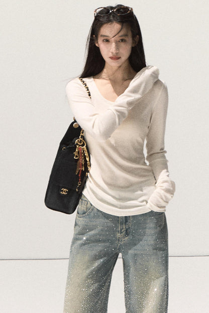Skin Emotion Wool Knitted Top